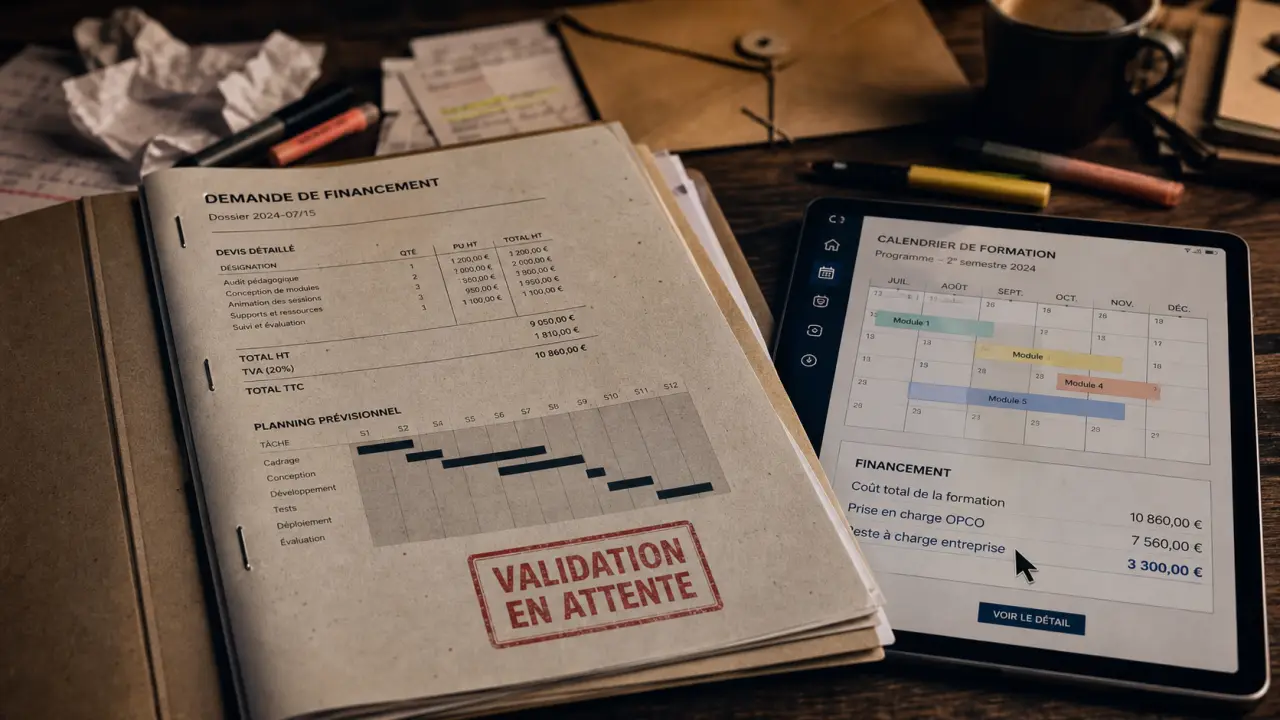 Demande de financement formation et reste à charge selon le statut