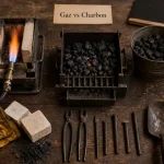 Forge d atelier gaz et charbon pour projets métallurgiques