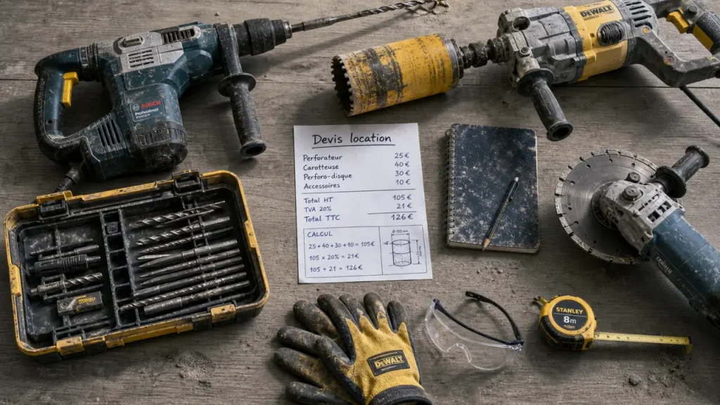 Location outillage professionnel : devis, perceuses et livraison chantier
