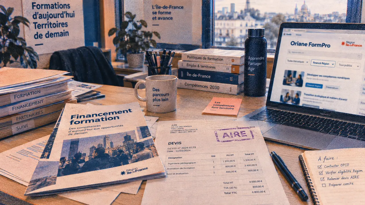 Region Île-de-France financement formation jusqu’à 80 % avec AIRE