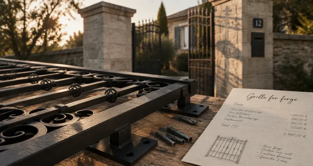 Grille en fer forgé : les erreurs de dimensions qui bloquent la pose entre deux piliers