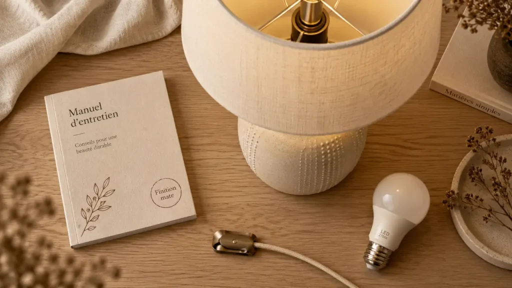 Une lampe en céramique crée une lumière chaleureuse, à condition de choisir la bonne finition